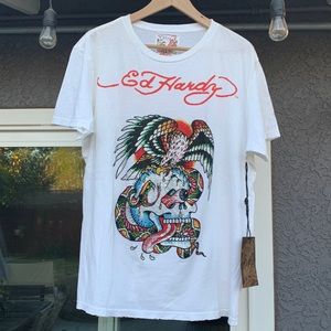 Ed Hardy rhinestone designer original T-Shirt!